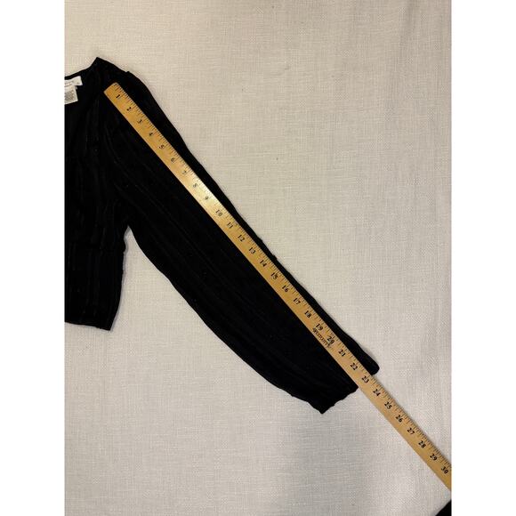 Kirious Los Angeles Black Sheer Open-Back Blouse – Size L - Picture 6 of 9